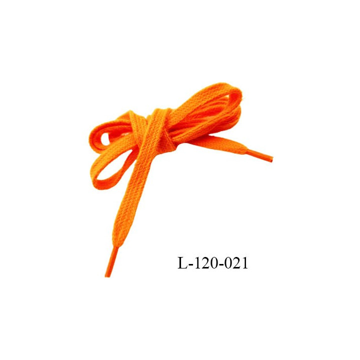 Lacet plat jersey 120 cm couleur rouge largeur 10 mm longueur 120 cm embout gainé prix pour une paire