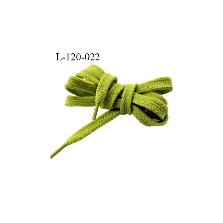 Lacet plat jersey 120 cm couleur rouge largeur 10 mm longueur 120 cm embout gainé prix pour une paire