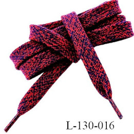 Lacet plat 140 cm couleur rouge largeur entre 8 et 10 mm longueur 140 cm embout gainé prix pour une paire