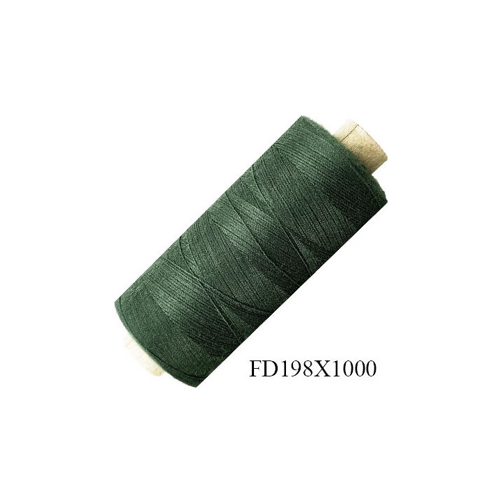 Destockage Bobine 500 m fil Polyester n° 120 couleur vert bouteille 500 mètres bobiné en  France