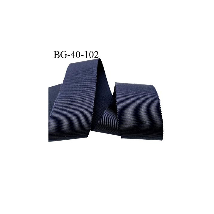 Galon ruban 40 mm gros grain 100% coton couleur bleu largeur 40 mm prix au mètre