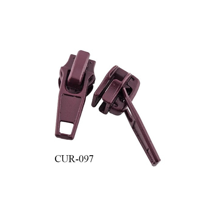 Curseur en métal laqué noir pour glissière de 4 mm prix à la pièce