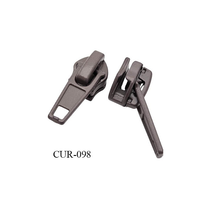 Curseur en métal laqué noir pour glissière de 4 mm prix à la pièce