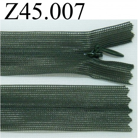 fermeture 45 cm vert invisible zip nylon