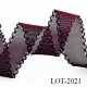 élastique 25 mm + picot lingerie et autre très haut de gamme couleur lie de vin