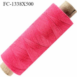 Bobine 500 m fil Polyester n° 120 couleur blanc  longueur 500 mètres fil européen bobiné en France