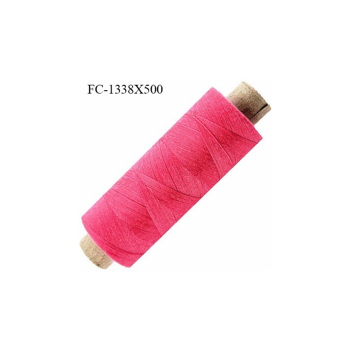 Bobine 500 m fil Polyester n° 120 couleur blanc  longueur 500 mètres fil européen bobiné en France