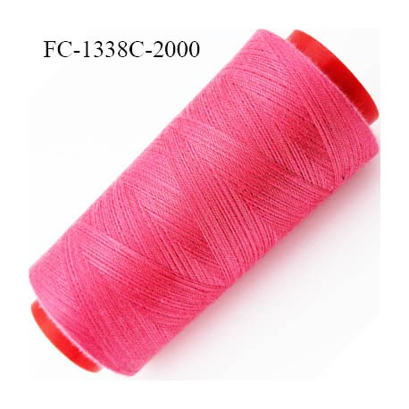 CONE 2000 m fil Polyester n° 120 couleur blanc longueur 2000 mètres fil européen bobiné en France