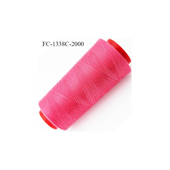CONE 2000 m fil Polyester n° 120 couleur blanc  longueur 2000 mètres fil européen bobiné en France