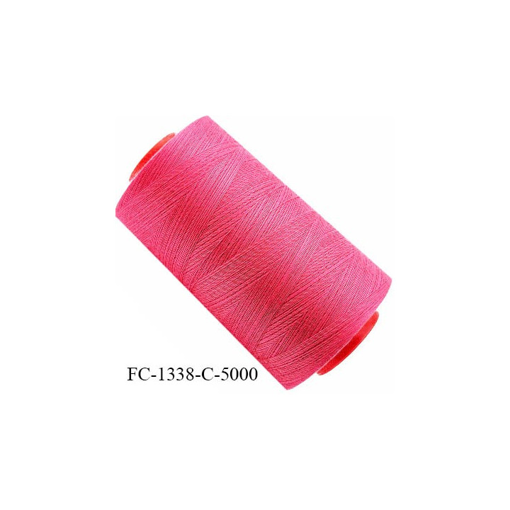 CONE 5000 m fil Polyester n° 120 couleur blanc  longueur 5000 mètres fil européen bobiné en France