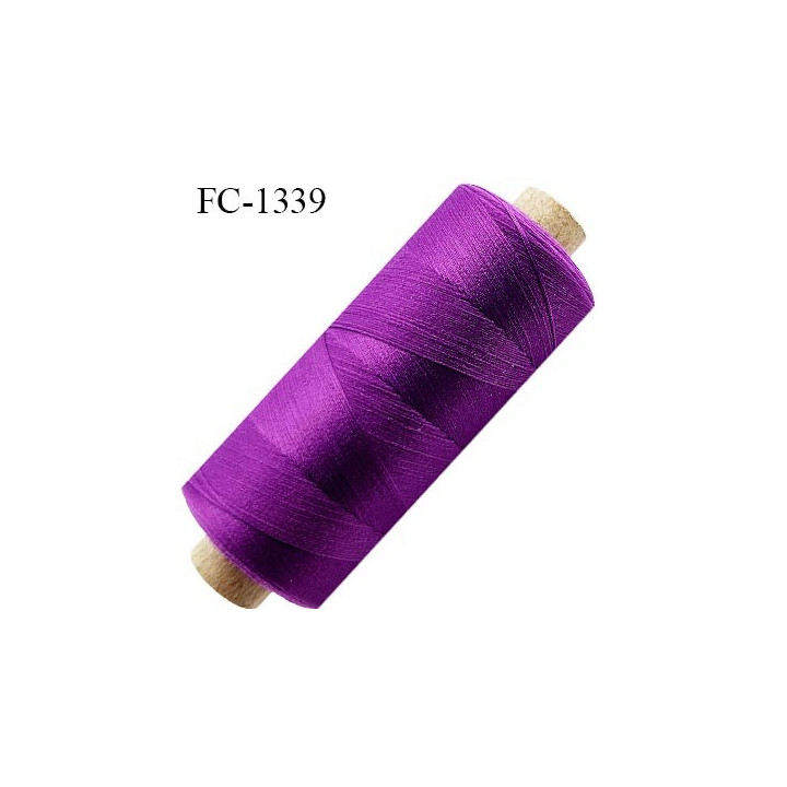Bobine de 500 m fil mousse polyamide n° 120 couleur bleu longueur de 500 mètres bobiné en France