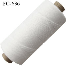 Bobine 500 mètres de fil mousse n°80 polyamide fil super qualité couleur naturel écru longueur 500 m  bobiné en France