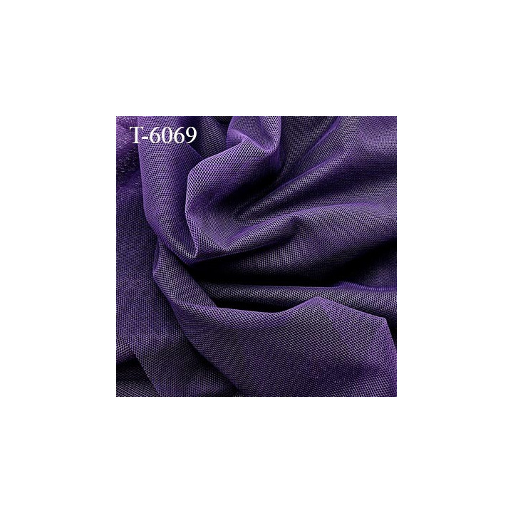 Marquisette tulle spécial lingerie haut de gamme couleur lilas clair largeur 140 cm prix pour 10 cm