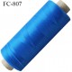 Bobine de 500 m fil mousse polyamide n° 120 couleur bleu longueur de 500 mètres bobiné en France