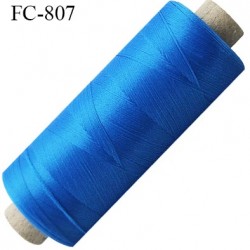 Bobine de 500 m fil mousse polyamide n° 120 couleur bleu longueur de 500 mètres bobiné en France