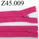 fermeture 45 cm fushia zip nylon non séparable