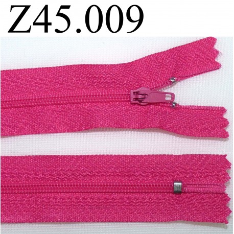 fermeture 45 cm fushia zip nylon non séparable