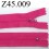 fermeture 45 cm fushia zip nylon non séparable