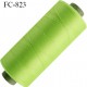 Bobine 1000 m fil mousse polyamide n° 120 couleur pèche ou abricot clair lumineux longueur de 1000 mètres bobiné en France