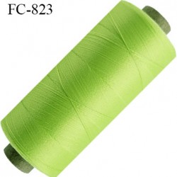 Bobine 1000 m fil mousse polyamide n° 120 couleur pèche ou abricot clair lumineux longueur de 1000 mètres bobiné en France