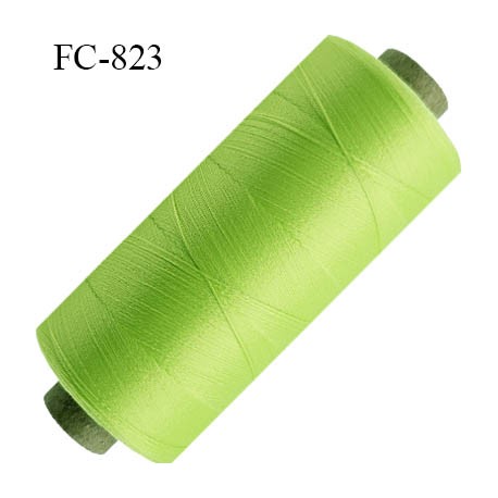 Bobine 1000 m fil mousse polyamide n° 120 couleur pèche ou abricot clair lumineux longueur de 1000 mètres bobiné en France