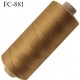 Bobine 1000 m fil mousse polyamide n° 120 couleur pèche ou abricot clair lumineux longueur de 1000 mètres bobiné en France