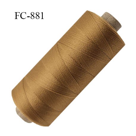 Bobine 1000 m fil mousse polyamide n° 120 couleur pèche ou abricot clair lumineux longueur de 1000 mètres bobiné en France