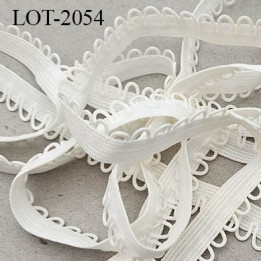 Le lot de 10  à 100 mètres d'élastique 12 mm de largeur hauteur de la bande 9 mm couleur naturel  écru