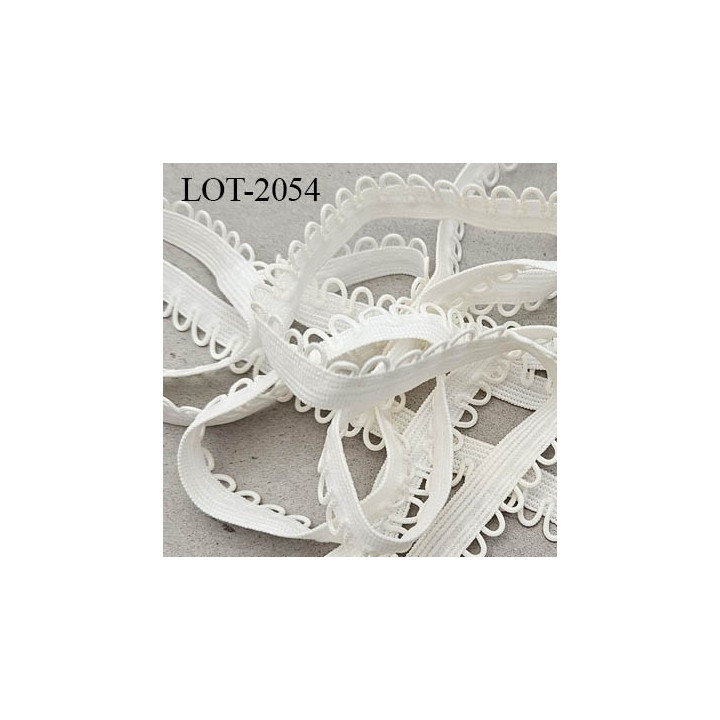 Le lot de 10  à 100 mètres d'élastique 12 mm de largeur hauteur de la bande 9 mm couleur naturel  écru