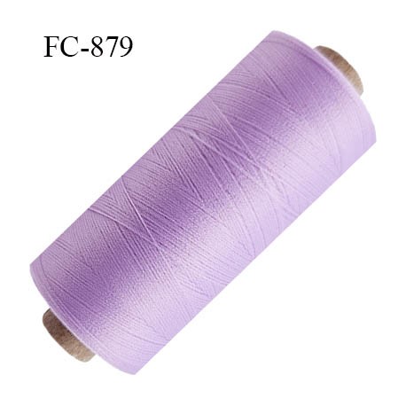 Bobine 1000 m fil mousse polyamide n° 120 couleur lilas longueur de 1000 mètres bobiné en France