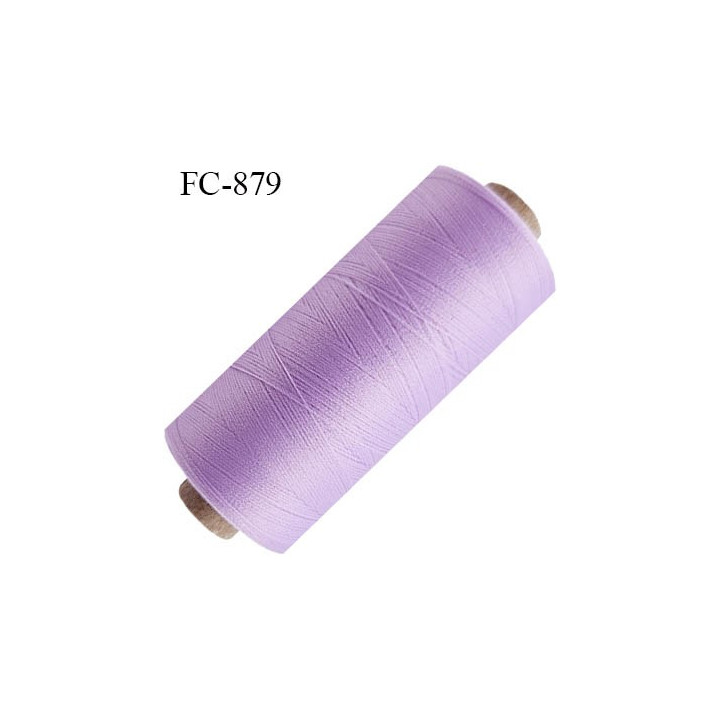 Bobine 1000 m fil mousse polyamide n° 120 couleur lilas longueur de 1000 mètres bobiné en France