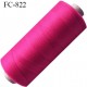 Bobine de 1000 m fil mousse polyamide n° 120 couleur fuchsia longueur de 1000 mètres bobiné en France