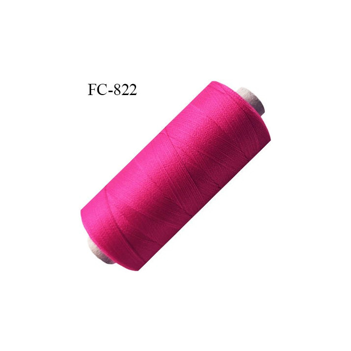 Bobine de 500 m fil mousse polyamide n° 120 couleur fushia longueur de 500 mètres bobiné en France