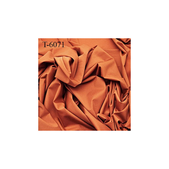 Tissu lycra élasthanne doux très haut de gamme superbe couleur orange chamonix largeur 185 cm poids 125 grs au m2