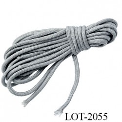 Cordon ou lacet 4 mm synthétique très très solide couleur noir et blanc diamètre 4 mm prix au mètre