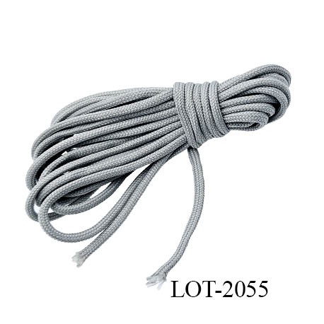 Cordon ou lacet 4 mm synthétique très très solide couleur noir et blanc diamètre 4 mm prix au mètre