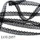 Dentelle 8 mm couleur noir en nylon Fabriqué en FRANCE largeur 8 mm