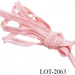 Le lot 10 m ou 50 m ou 100 m d'élastique picot 7 mm lingerie haut gamme couleur rose
