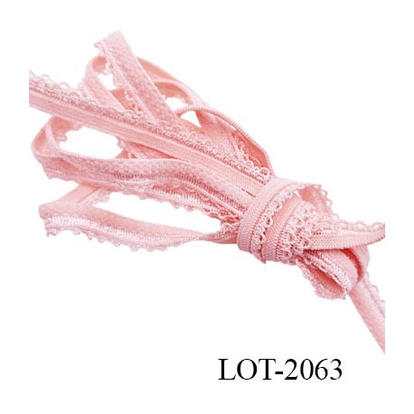 Le lot 10 m ou 50 m ou 100 m d'élastique picot 7 mm lingerie haut gamme couleur rose