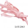 Le lot 10 m ou 50 m ou 100 m d'élastique picot 7 mm lingerie haut gamme couleur rose