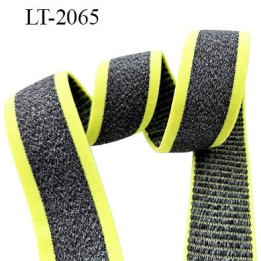 LE Lot de 10 mètres d'élastique 28 mm spécial caleçon lingerie, sport couleur gris et jaune fluo très beau doux forte élasticité