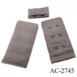 Agrafe 30 mm attache SG haut de gamme couleur rose pâle 3 rangées 2 crochets prix au mètre