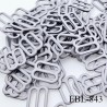Boucle de réglage 12 mm réglette métal laqué blanc brillant pour soutien gorge largeur intérieur 12 mm haut de gamme