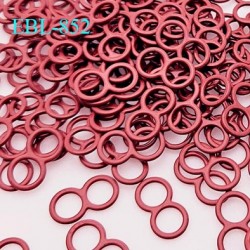 Anneau double de réglage 6 mm métal framboise pour lingerie largeur intérieur 6 mm haut de gamme