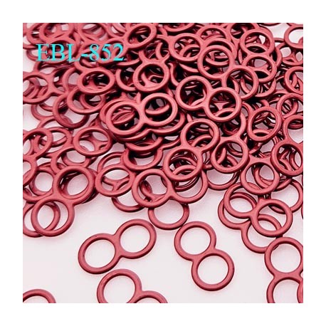 Anneau double de réglage 6 mm métal framboise pour lingerie largeur intérieur 6 mm haut de gamme