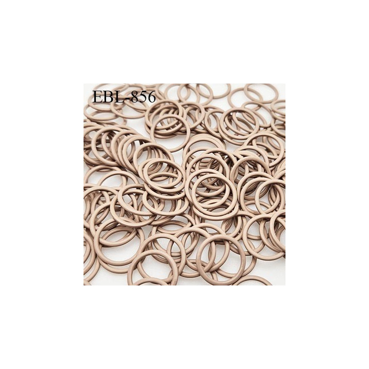 Anneau de réglage 12 mm métal couleur chocolat au lait clair pour lingerie largeur intérieur 12 mm  haut de gamme