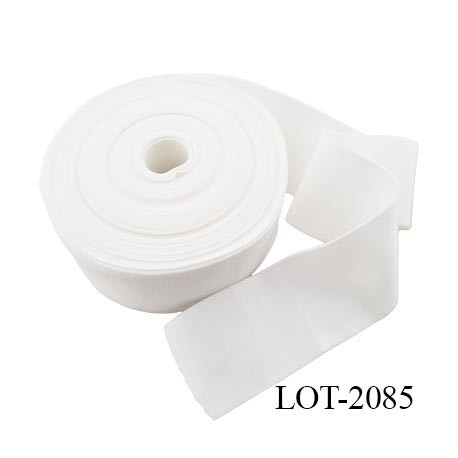 élastique 50 mm fin très souple très doux belle qualité belle élasticité couleur naturel écru largeur 50 mm prix au mètre