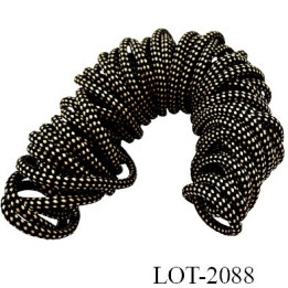 Le lot de 10 m de Cordon en triangle 5 mm ou lacet  synthétique avec un lien intérieur  très solide couleur beige et marron kaki