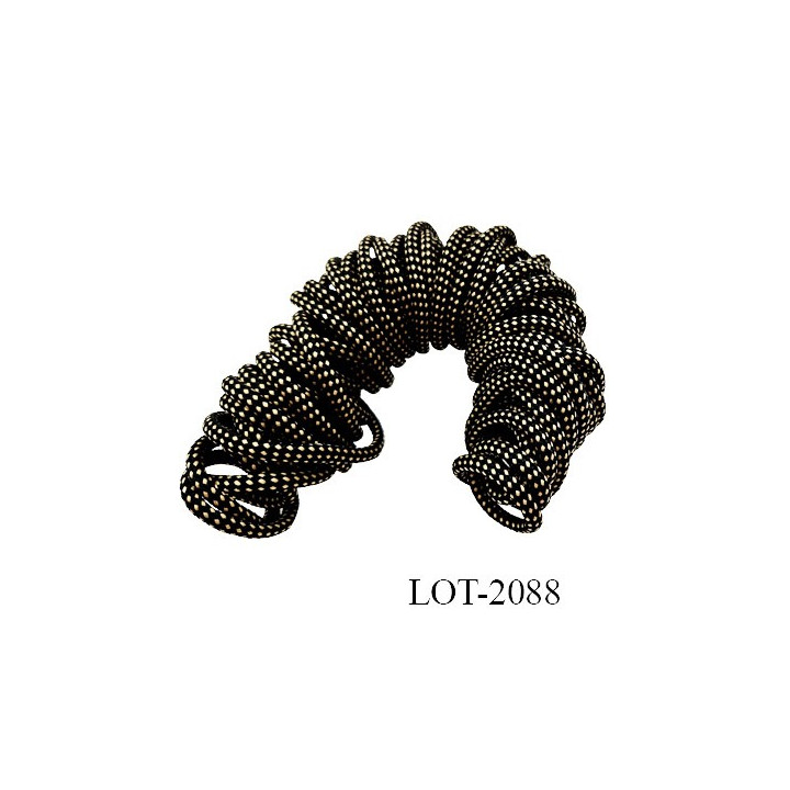 Le lot de 10 m de Cordon en triangle 5 mm ou lacet  synthétique avec un lien intérieur  très solide couleur beige et marron kaki