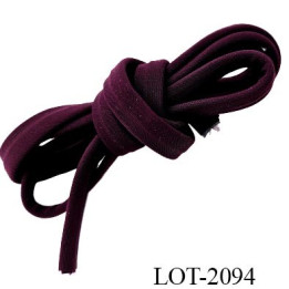 Lot de 10 m Cache armature et baleine élastique élasthanne mousse  largeur 9 mm épaisseur 3 mm couleur prune superbe